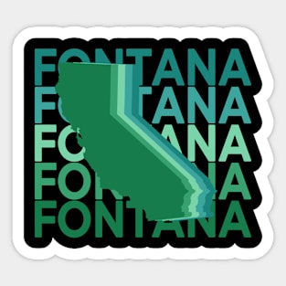 Fontana California Green Repeat Sticker